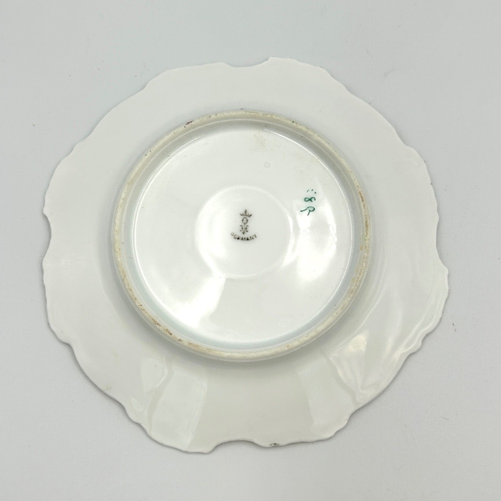 Antique Oscar Schlegelmilch Germany Porcelain Plates Set of 8 Pink Poppy Floral - Picture 16 of 16